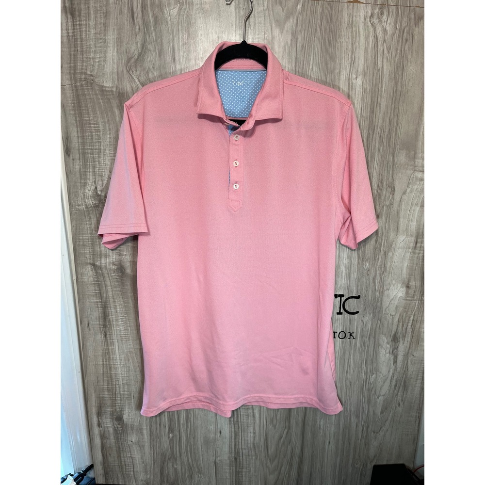 Johnnie-O Polo Golf Shirt Mens Medium Performance Short Sleeve Striped
